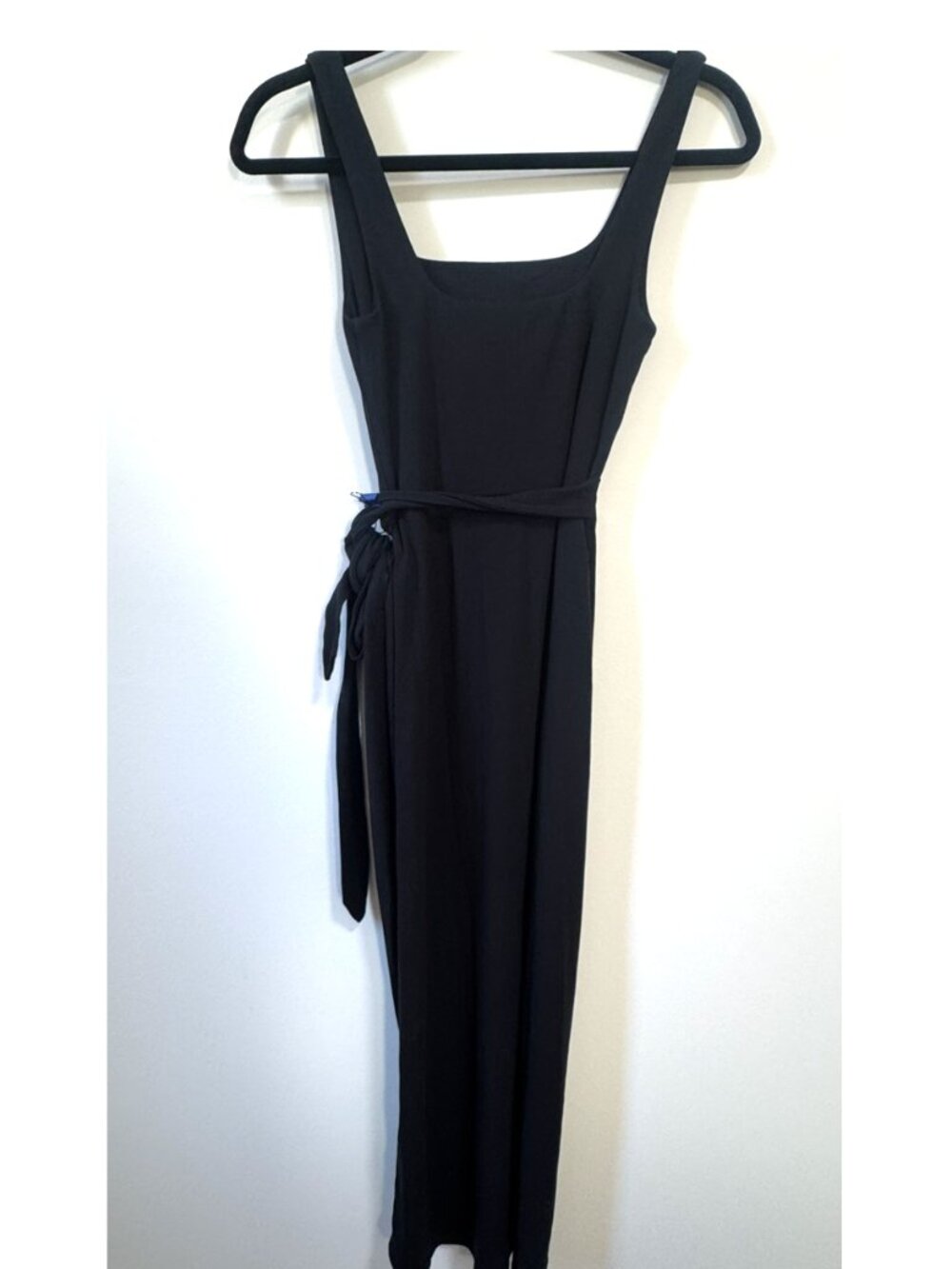 Aritzia Wilfred Saturn Black Midi Wrap Dress Size Small
